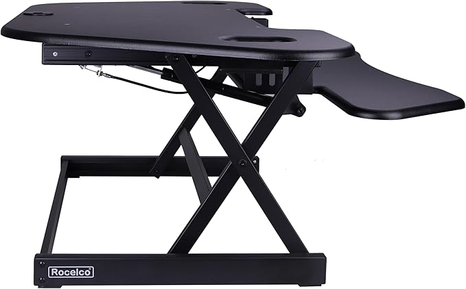 Rocelco 46" Height Adjustable Corner Standing Desk Converter - Image 8
