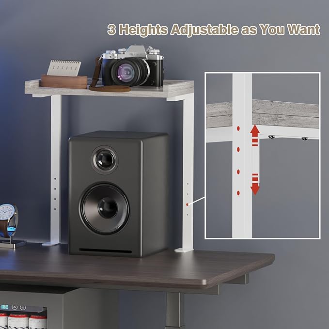 ART-GIFTREE Clamp On Desk Shelf 2-Tier, Wood Shelving Unit - Image 5