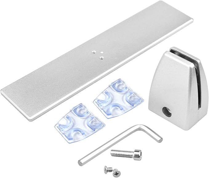 4 Pack T Shaped Office Desk Partition Clamp, Aluminum Sneeze Guard Bracket - Image 5