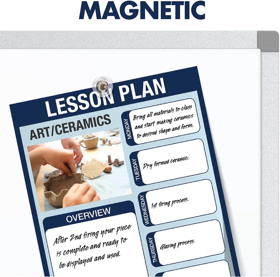 Quartet Dry Erase Magnetic White Board 72"W x 48"H, Porcelain White...