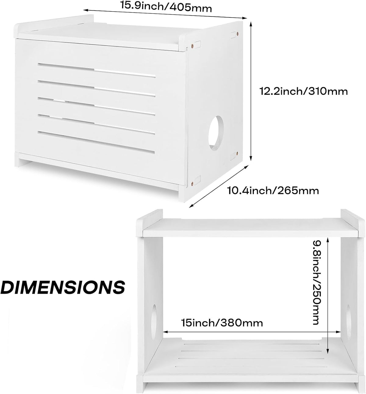 White Router Shelf Projector Shelf Projector Stand Router Storage Box Modem C...
