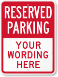 SmartSign 24 x 18 inch Custom “Reserved Parking” Metal Sign