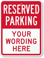 SmartSign 24 x 18 inch Custom “Reserved Parking” Metal Sign by SmartSign