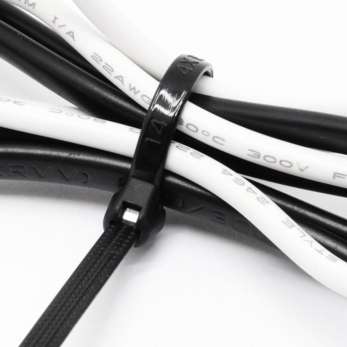 500pcs Push Mount Zip Ties Assorted Sizes, 4+6+8+10+12inch Cable Zip Tie with...