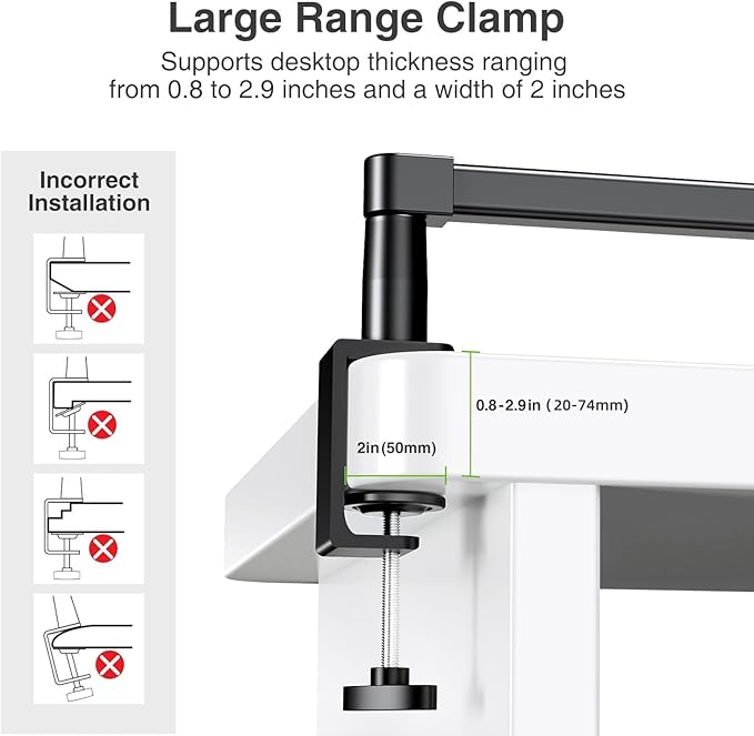 elitehood 28in Long Arm iPad Desk Mount, Heavy Duty Aluminum Tablet Arm Mount - Image 7