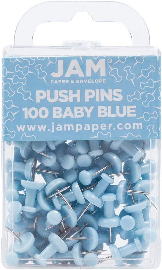 JAM PAPER Colorful Push Pins by JAMPaper