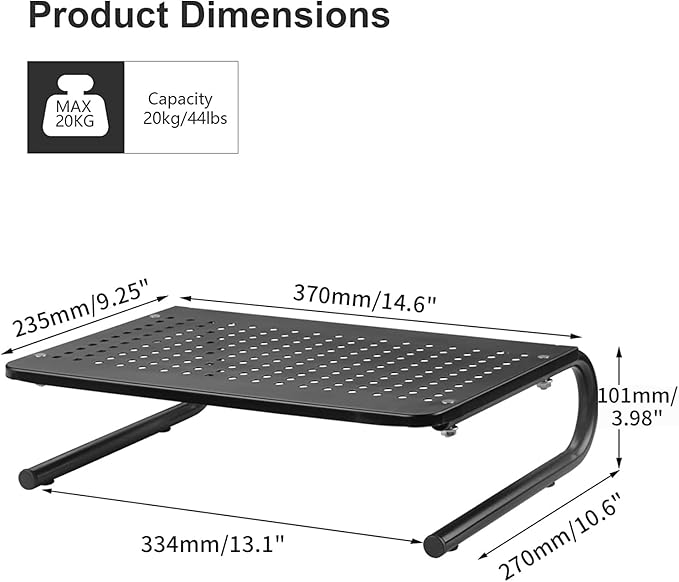 suptek Monitor Stand Riser for Computer, Notebook and All Flat Screen Display - Image 5