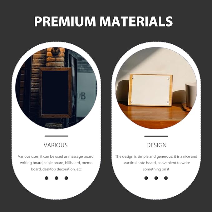 COHEALI Transparent Acrylic Desktop Message Board Frameless Office Note Board - Image 9