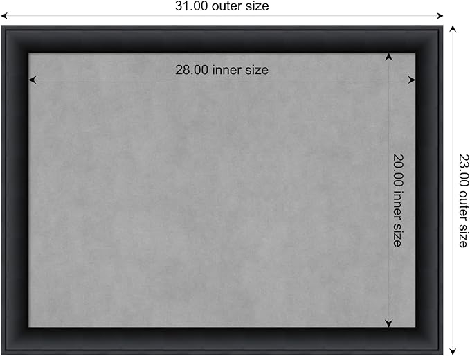 Amanti Art Black Framed Magnetic Board 23x31 Medium Vision Board - Image 4