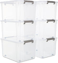 Citylife 6 Packs 58.1 QT Plastic Storage Bins