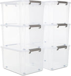 Citylife 6 Packs 58.1 QT Plastic Storage Bins by Unknown