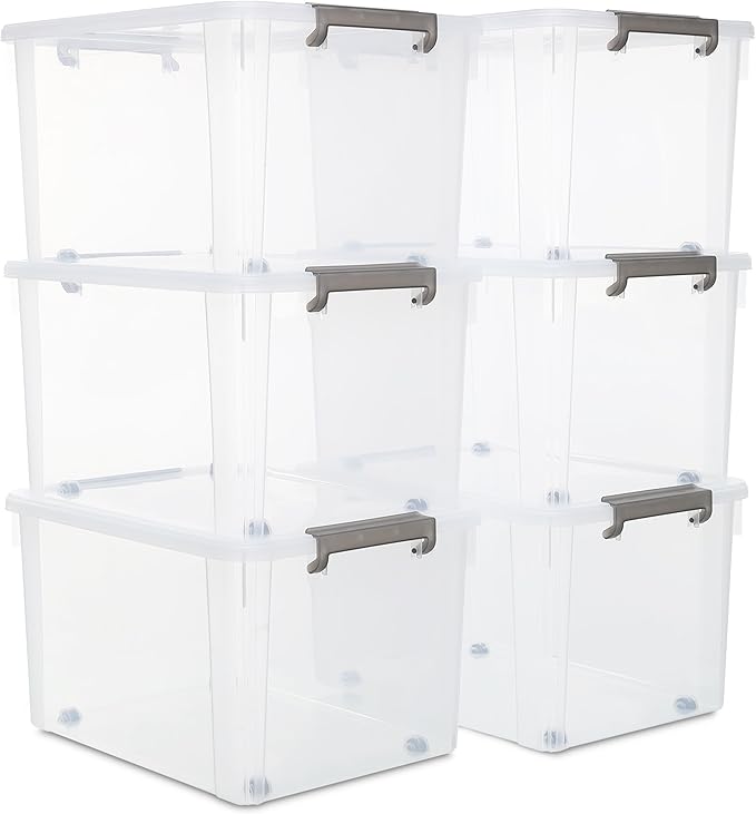 Citylife 6 Packs 58.1 QT Plastic Storage Bins by Unknown