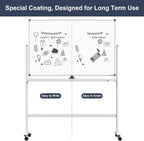 Dry Erase Whiteboard Easel on Wheels - Image 5