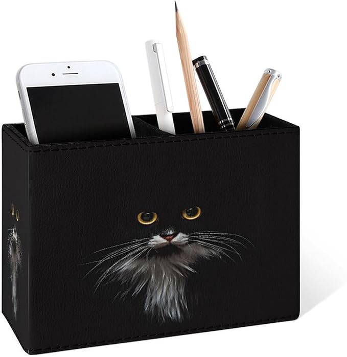 Famame 3D Cute Black Cat Pencil Holder by Famame