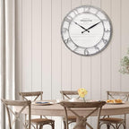 Presentime & Co 21" Farmhouse Series Wall Clock, Shiplap Style, Raised 3D - Image 4