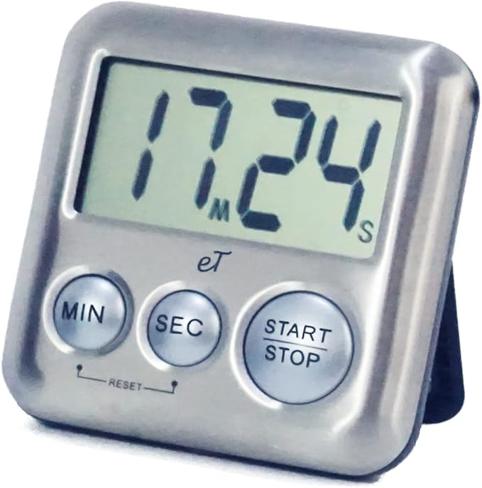 Elegant Digital Kitchen Timer Stainless Steel by eTradewinds