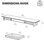 Fenge Dual Monitor Stand with Drawer, 42.5 Inch Large Monitor Riser with - Image 5