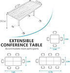 Goakwwuz Conference Room Table, Folding Conference Tables, Thicken Grey Tabletop - Image 2