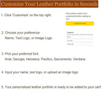 Geslun Personalized Vegan Leather 3 Ring Binder, Custom 8.5 x 11 Letter Size - Image 3