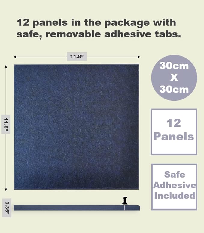 DECORITA Blue Felt Bulletin Board 47"x35" | Large Cork Bulletin Board - Image 4