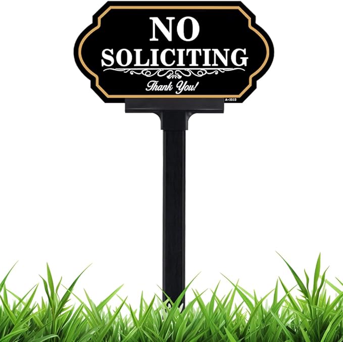 No Soliciting Sign for House by DXSIGN
