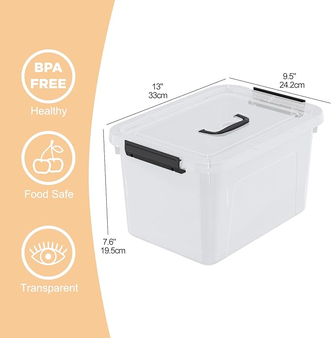 Drephia 10.5 Quart Clear Plastic Storage Box/Container - Image 2