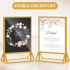 PPH-Sisy Acrylic Sign Holder 5x7 Gold Picture Frame Clear Acrylic Frames - Image 5