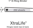 Oxford 3 Ring Binders, 1 inch ONE-Touch Easy Open D Rings, Durable Binders - Image 3