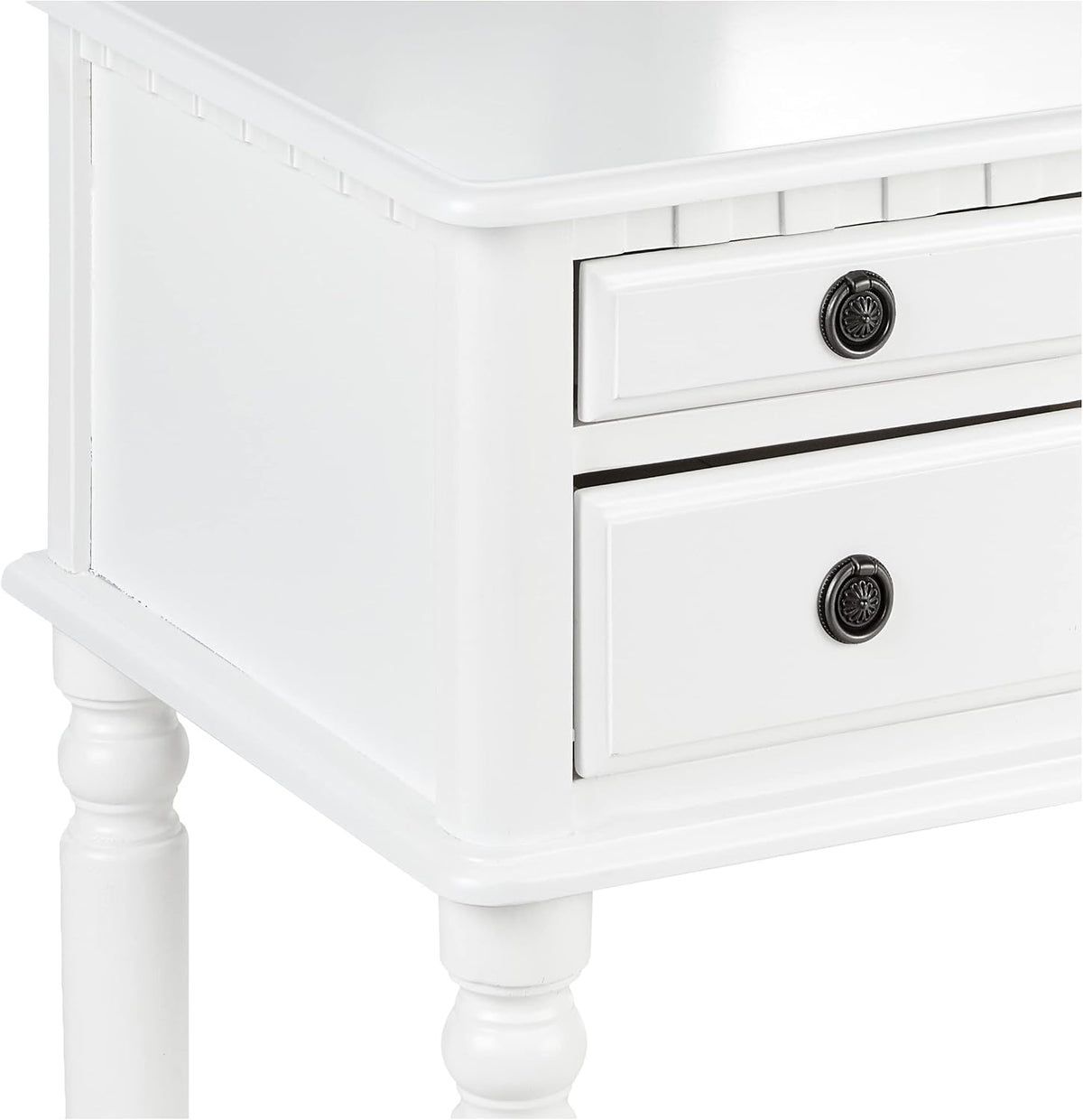 Bobkona St. Croix Collection Vanity Set with Stool, F4074, White
