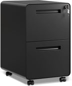 DEVAISE 2-Drawer Rounded Corner Metal File Cabinet by DEVAISE