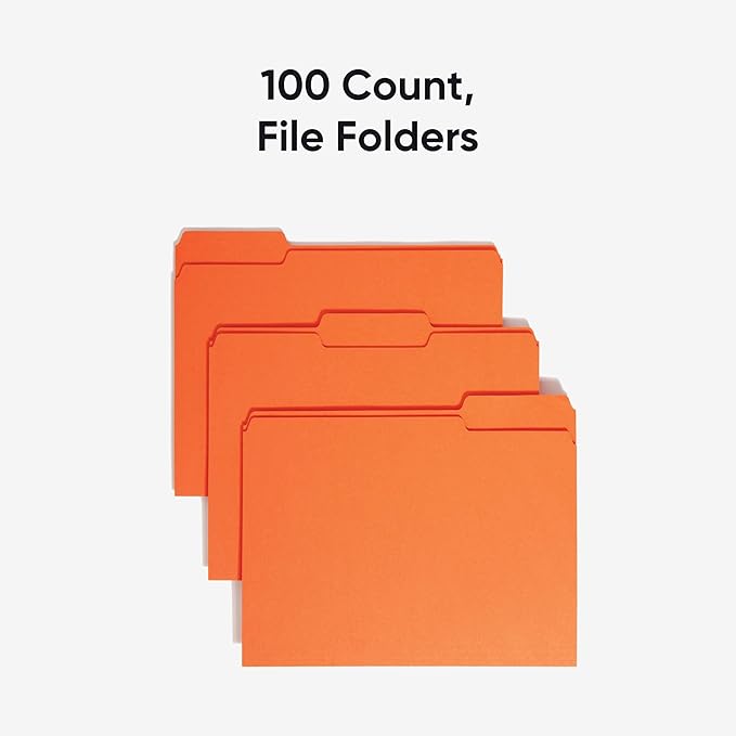 Smead Colored File Folder, 1/3-Cut Tab, Letter Size, 100 per Box - Image 3