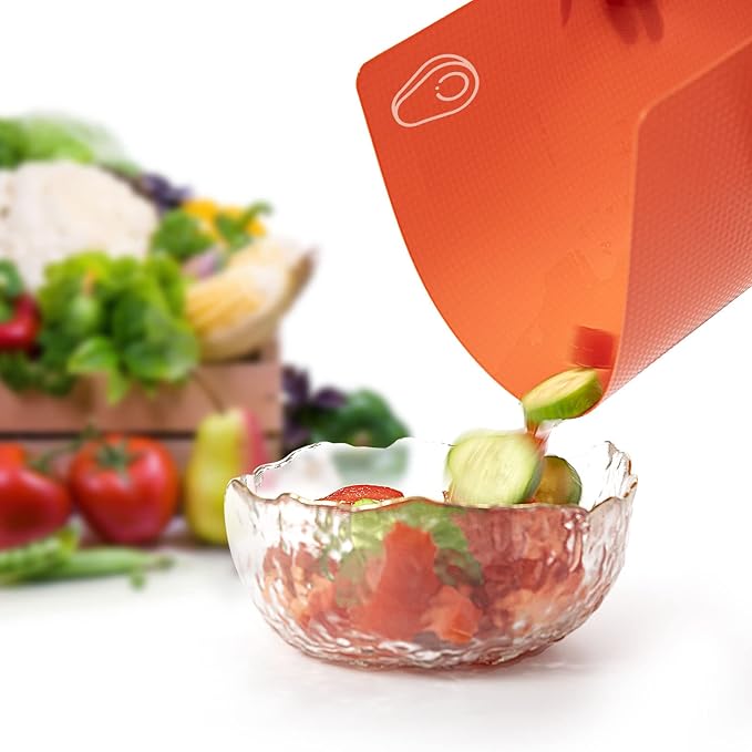 5 Pieces Flexible Cutting Boards, BPA Free Plastic Cutting Boards - Image 5