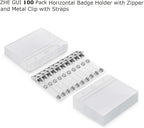 100 Pack Horizontal ID Badge Holder - Image 2