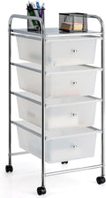 Giantex Rolling Cart with Drawers, Craft Organizer with Wheels, 4 Drawer by Giantex