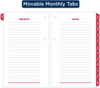 AT-A-GLANCE 2024 Daily Desk Calendar Refill, 3-1/2" x 6", Standard, Loose-Leaf, with Monthly Tabs (E717T5024)