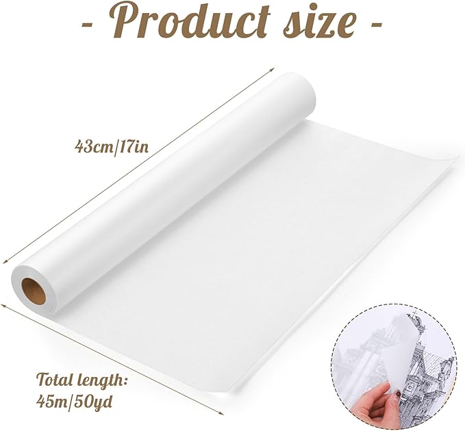 Tracing Paper Roll 17in x 50yd, Gift Wrapping - Image 2