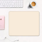 Auhoahsil Beige Mouse Pad, 12 x 10 Inch Square Mousepad, 3mm Thick Rubber Mouse - Image 2