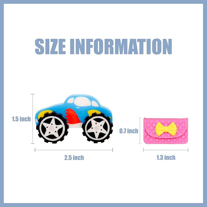 CLOCK KING 90pcs 3D Cute Kids Erasers, Random Desktop Pet Toys Gifts, Classroom - Image 2