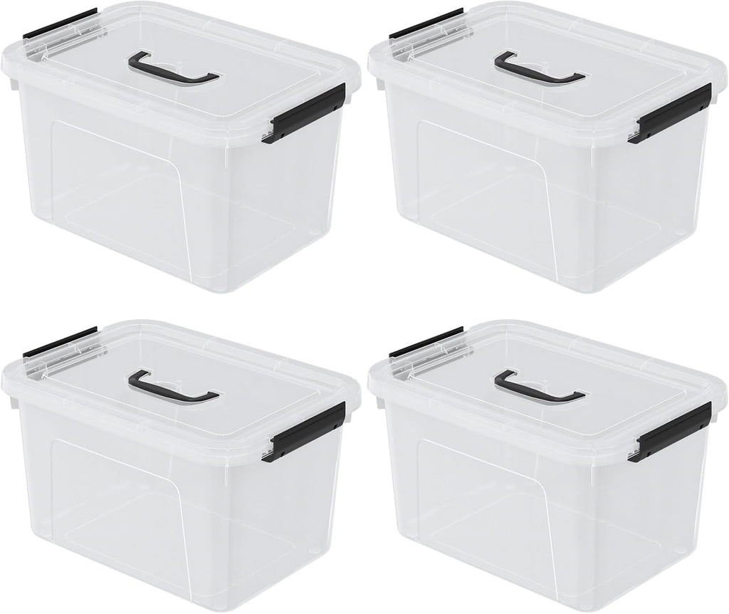 Drephia 10.5 Quart Clear Plastic Storage Box/Container