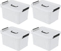 Drephia 10.5 Quart Clear Plastic Storage Box/Container