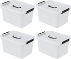 Drephia 10.5 Quart Clear Plastic Storage Box/Container