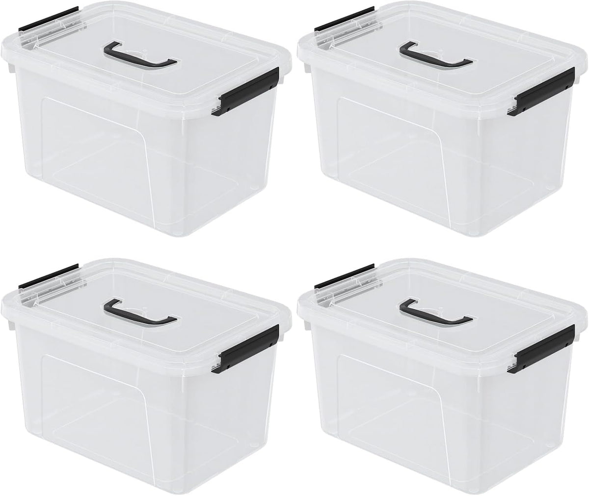 Drephia 10.5 Quart Clear Plastic Storage Box/Container