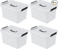 Drephia 10.5 Quart Clear Plastic Storage Box/Container by Drephia