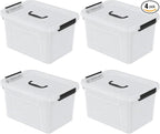 Drephia 10.5 Quart Clear Plastic Storage Box/Container by Drephia