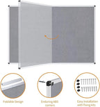 VIZ-PRO Large Fabric Bulletin Board/Foldable Notice Board Felt Gray, 72 X 48 - Image 4