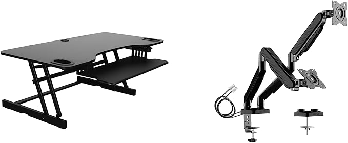 Rocelco 45" Height Adjustable Standing Desk Converter by Rocelco