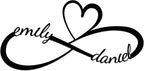 Personalized Valentines Day Metal Wall Sign, Custom Infinity Heart Love Couple by Unknown