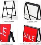 DISPLAYSWORKER Heavy Duty A-Frame Sidewalks Signs 24x36 Inch, outdoor Sandwich - Image 6