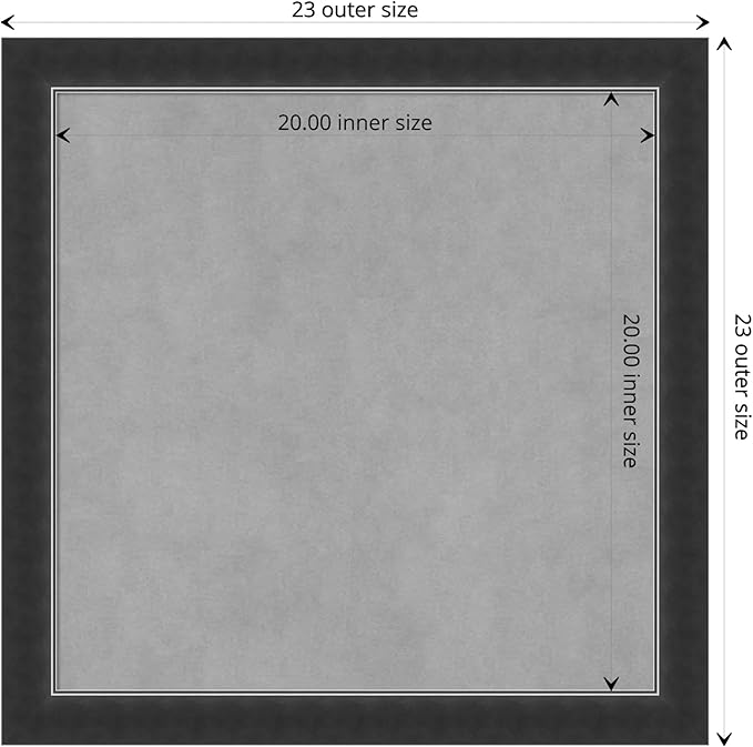 Amanti Art Black Framed Magnetic Board 23x23 Medium Vision Board - Image 4
