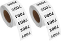 PATIKIL 0.8 x 1.6 Inch Inventory Number Sticker, 2 Roll 7001 to 8000 by PATIKIL